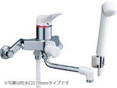 [浴槽・洗い場兼用・壁付型] シングルレバーシャワーバス水栓（吐水口長さ250mm）