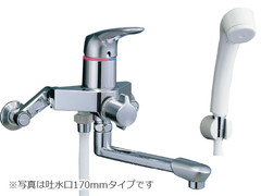 [浴槽・洗い場兼用・壁付型] シングルレバーシャワーバス水栓（吐水口長さ300mm）